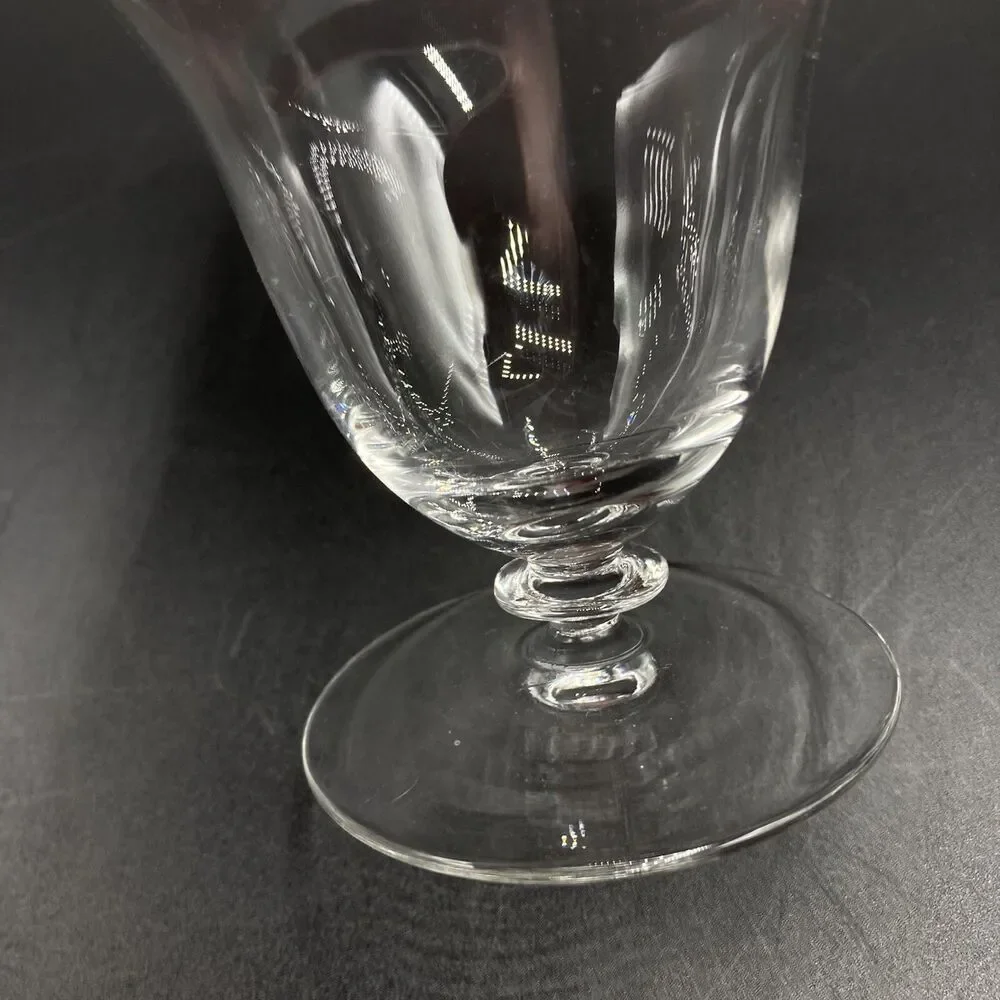 4 Set Vintage Kusak Cut Glass Works Oyster Fruit Cocktail Glasses Czech 3 3/8